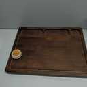 THETCHRY Walnut Cutting Boards For Kitchen, End Grain Wooden Cutting Board with Handle, Chopping Board Double Sided Charcuterie Boards For Meal Prep & Serving with Gift BoxBlack Walnut17X13 X1