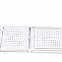 Foldable Metal Rack Storage Shelving Unit, Heavy Duty Carbon Steel, 5 Layers with Wheels, Rust - Pre Assembled, Stable Support, Ideal for Garage and Kitchen (5 Tier), White