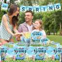 Hello Spring Birthday Party Decorations-Barnyard Party Decorations with Little Blue Truck Tablecloth,Gnome Paper Plates,Cups,Wildflower Napkins,and Banner,20 Guests Barn Cars Theme Kit Party Supplies