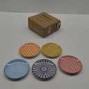 Selamica Ceramic Dessert Plates Set of 5, 6 Inch Mini Dinner Plates for Cake Snacks Side Dish, Microwave & Dishwasher Safe