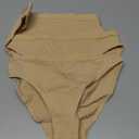 3 Packs Ballet Underwear High Cut Gymnastics Seamless Dance Underpants Nude Briefs for Womens and Girls (8-12 Years)