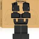 OEDRO Floor Mats for 2020-2025 Ford Explorer 6-Seater, Custom Fit TPE All Weather Trunk Mat with Backrest for Ford Explorer Accessories, Odorless Anti-Slip Back Seat Protector, Full Mat Set, Black