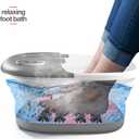 Medical king Foot Spa with Heat and Massage and Jets Includes A Remote Control A Pumice Stone Collapsible Foot Spa Massager with Heat and Massage Bubbles and Vibration