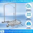 THOOUM Aluminum Boat Board Platform with Detachable Handrail to Get on & Off, Rust Resistant Boarding Platform for Dock/Deck/Boat, Large