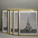 upsimples 18x24 Picture Frame Set of 5, Display Pictures 16x20 with Mat or 18 x 24 Without, Wall Gallery Poster Frames, Gold