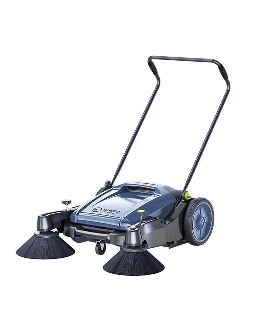 41" Walk-Behind Hand Push Floor Sweeper | Commercial Broom 55L Larger Capacity - Non Electric,Rapid Cleaning for Shop, Farm, Warehous, Road, Steet, Indoor & Outdoor Use