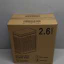 Small Trash Can with Lid Soft Close-10L/2.6 Gal Stainless Steel Outdoor Dog Poop Garbage Can-Metal Waste Bins with Pedal for Bathroom Bedroom Office-Black