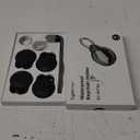 Waterproof Case for Airtag, 4 Pack Air tag Keychain Holder Compatible with Apple AirTags, Ultra Durable Anti-Scratches Protective Case with Keyring/Strap for Luggage, Backpack, Dog Collar, Black