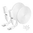 Itramax 2Pack 20FT Wyze Camera Extension Cable, USB Extension Cable Cord Compatible with Ring, WYZE Cam V4 V3, OG, Blink XT, Blink 4(4th Gen), Mini 2, Google Nest, Flat Weatherproof Power Extender Cable Wire