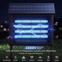 Large Solar Bug Zapper Outdoor for 4000 sq.ft Mosquito Zapper for Patio