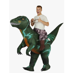 Inflatable Dinosaur Costume Adult – Funny Christmas Gift for Adults, Blow Up Riding Dino Outfit for Party & Cosplay