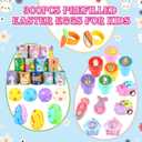 TOAPER 300PCS Prefilled Easter Eggs with Toys, Easter Basket Stuffers, Easter Party Favors, Easter Egg Hunt Prizes, Bulk Plastic Easter Eggs Gifts for Kids Classroom