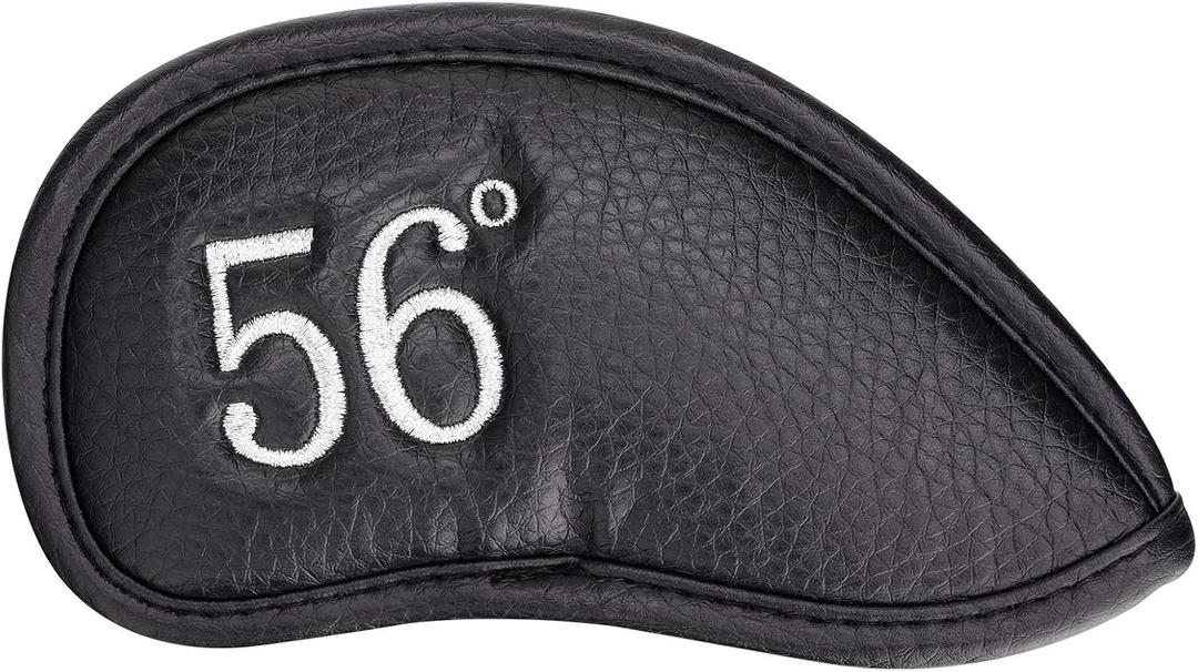 Craftsman Golf 1pc or 1 Set Synthetic Leather Black Golf Club Head Cover Wedge Iron Protective Headcover, (1pc 56°) Craftsman Golf 1pc or 1 Set Synthetic Leather Black Golf Club Head Cover Wedge Iron Protective Headcover, (1pc 56°)