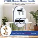 UT3290 Chrome Shower Valve Trim Kit for Moen Align M-CORE 3-Series 2-Handle Shower Faucet Trim, Shower Handle trim Includes 1213 Cartridge for Moen U232 U362 M-CORE Mixing Valve, Valve Required