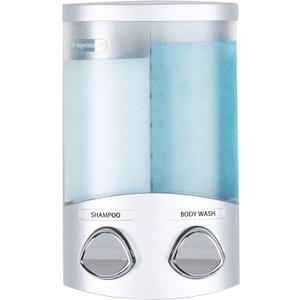 Better Living Products 76234-1 DUO 2-Chamber Dispenser, Satin Silver