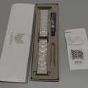 V-MORO Resin Band Compatible with Apple Watch Series 7/8/9/10/11 41/40/38/42mm, Women Fashion Strap for iWatch Series 6/5/4/3/2/1/SE, Lightweight Bracelet Wristband Replacement, Ivory White-Rose Gold