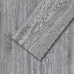 Mysflosy Peel and Stick Floor Tiles, Self-Adhesive Luxury Vinyl Flooring Plank, 6x36inch 12 Pack 18 Sq.Ft, Waterproof DIY Deep Wood Grain Planks Easy to Install for Kitchen, Living Room, Light Grey