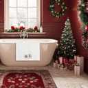 Merry Christmas Tree Kitchen Towels 16x24 Inch, Coquette Pastel Bow Christmas Tree Hand Towels for Bathroom Decorative, Preppy Pink Xmas Dish Tea Towel for Kitchen Decor