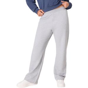 Hanes Women's EcoSmart Open Bottom Leg Sweatpants, Light Steel, Small