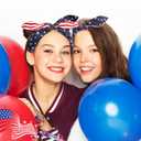 3 x 1Pcs 4th of July Headbands for Women with Patriotic USA Bows, 4th of July Wide Red White and Blue Knotted Bow Hair BandsBands Fourth of July Accessories Gifts for Memorial Day Independence Day