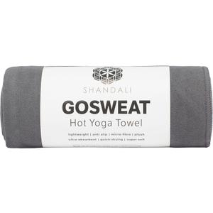 Shandali GoSweat Non-Slip Hot Yoga Towel with Super-Absorbent Soft Suede Microfiber in Many Colors, for Bikram Pilates and Yoga Mats. (26.50" x 16.00", Gray)