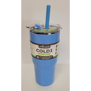 Reduce COLD1 Stainless Steel O' ahu Blue 24oz Cold Tumbler Cup w/ Straw