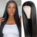 26 Inch Straight Lace Front Wigs Human Hair for Women,13x4 HD Transparent Lace Glueless Pre Plucked Natural Long Black 180% Density Straight Wigs Human Hair Daily Party Use