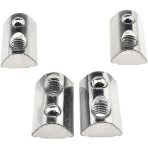 4040 Series M6 T Slot Nuts Roll-in Spring Ball Loaded Elastic Nuts 15 Pack Carbon Steel for 4040 Series Aluminum Extrusion Profile Rail with 8mm Slot for 3D Printer