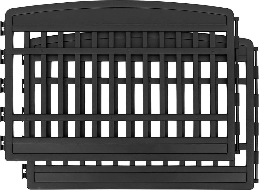IRIS USA 24" 2-Panel Add-On Panels, Pet Dog Puppy Playpen, Foldable, Customizable, Black