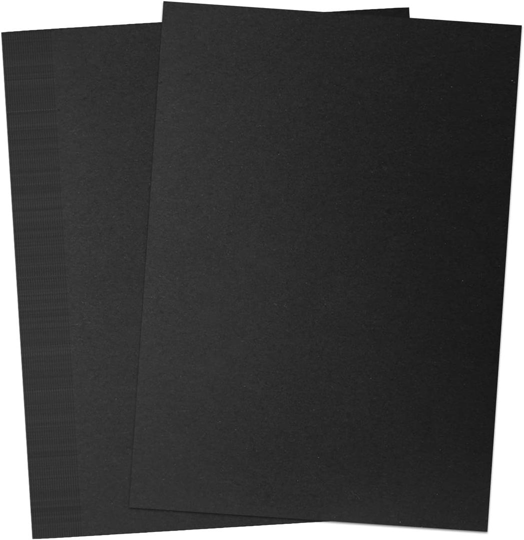 50 Sheets Extra Heavy Weight Black Cardstock Paper, 130 lb/350GSM A4 Cover Card Stock, Thick Black Construction Paper for Scrapbooking, DIY Cards Making, Arts and Crafts