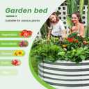Land Guard 332ft Galvanized Raised Garden Bed Kit, Round Galvanized Planter Raised Garden Boxes Outdoor, Large Metal Raised Garden Beds for Vegetables, Silver