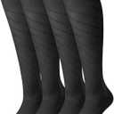 Seamless Moderate Compression Socks for Women & Men 15-20 mmHg - Knee High Support for Circulation, Fatigue Relief, Small-Medium