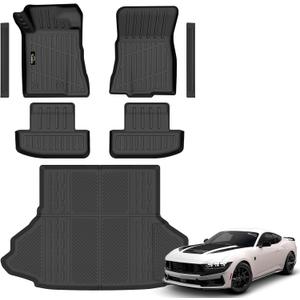 Floor Mats & Cargo Liner Custom Fit for Ford Mustang 2026 2025 2015-2024