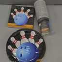 Juvale Kids Bowling Birthday Party Supplies Set - Plates, Knives, Spoons, Forks, Napkins, and Cups, Serves 24
