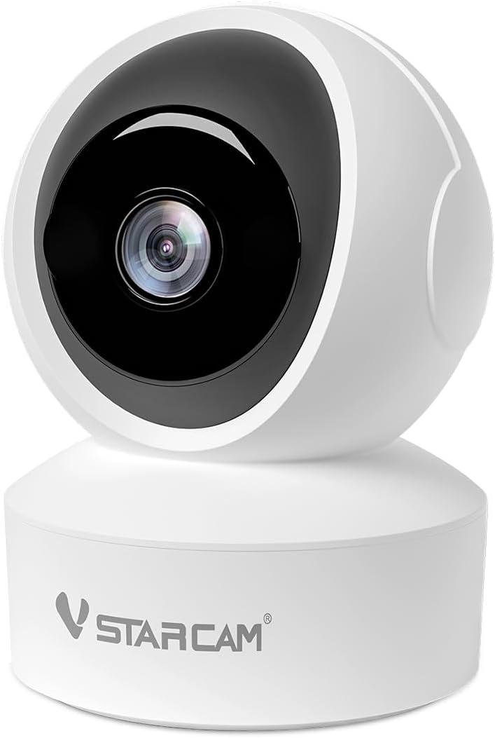 VSTARCAM Security Camera Indoor, WiFi Cameras, 2K QHD Security Camera with 10 Zoom, 360 Camera, Baby Monitor, Pet Camera, Human/Pet Detection, AI Tracking, 2.4G Wi-Fi, 2-Way Audio, Plug in