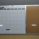 36in x 24in Calendar Whiteboard With Corkboard & Accessories.