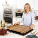 Hanobe Noodle Board Stove Cover: Wood Stove Top Boards with Handles for Electric Gas