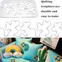 Henmany Free Motion Quilting Templates: Quilting Templates for Machine Quilting - Sturdy Acrylic Rulers for Easy Using Quilting Designs(3pc)