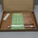 Bamboo Cutting Board for Kitchen – 3-Piece Wooden Boards with Juice Grooves, Side Handles, Non-Slip Mats – Perfect for Meat, Veggies Fruit,Cutting Board & Knife Sets – Ideal Kitchen Gift