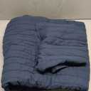 WDCOZY Navy Blue Twin Size Quilt Bedding Sets with Pillow Sham, Lightweight Soft Bedspread Coverlet, Quilted Blanket Thin Comforter Bed Cover, All Season Summer Spring, 2 Pieces, 68x90 inches