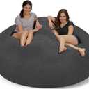 Chill Sack Bean Bag Chair Cover, 7-feet, Microsuede - Charcoal