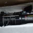 X-BULL New 12V DC 3000LBS IP68 Waterproof Electric Winch for Towing ATV/UTV, Boat, Off Road, Wireless Remote and Corded Control Recovery, Portable Synthetic Rope Electric Winch with Hawse Fairlead.