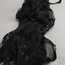 Halloween Witch Black Hooded Cloak for Women Gothic Lace Snake Pattern Short Sheer Cape Vampire Cloak for Cosplay Costume