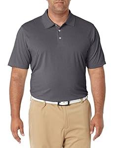 Amazon Essentials Men's Regular-Fit Quick-Dry Golf Polo Shirt, Medium Grey Heather, 4X-Large Big
