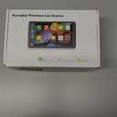 Portable Wireless with Apple CarPlay and Android Auto Screen for Car, 7" HD Touch Screen Car Stereo with Mirror Link, Bluetooth 5.2, Backup Camera, AUX,FM Transmitter for All Vehicle