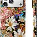 for iPhone 17 Pro Max Case Floral Design | Compatible with MagSafe | 6.6ft Drop Tested | Cute Flower Girly Protective Designer Cases for Women (Colorful Flower Gradient)