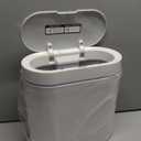 ELPHECO 2.5 Gallon Bathroom Trash Can with Lid, Slim Motion Sensor Garbage Can, Automatic Waste Bin, Small Narrow Trash Can for Bathroom, Bedroom, Office, Kitchen  White