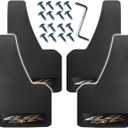 4 PCS Plus Size Carbon Fiber Pattern Car Mud Flaps, Splash Guard, Fit for Full-Size Suvs, Pickup, Truck, Rvs, and Freight Caravans All-Weather with Wide Body and Scratch/Abrasion Resistance