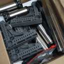 Mini Fridge Stand with Silicone Mat, Adjustable Refrigerator Stand with 4 Stainless steel Feet, 24''x 24'' Dorm Fridge Stand Protect From Appliance Leaks for Fridge, Washer, Dryer (7.3"-8.5" High)