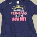 My Favorite Princess Calls Me Mimi Funny Cute Grandma T-Shirt (Small, Navy Blue)